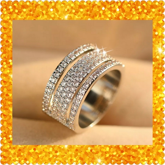 💗Size 7 💗Luxury 14K White Gold Filled - Picture 2 of 2